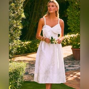 NWT Lilly Pulitzer Ellara Jacquard Midi Bow Dress